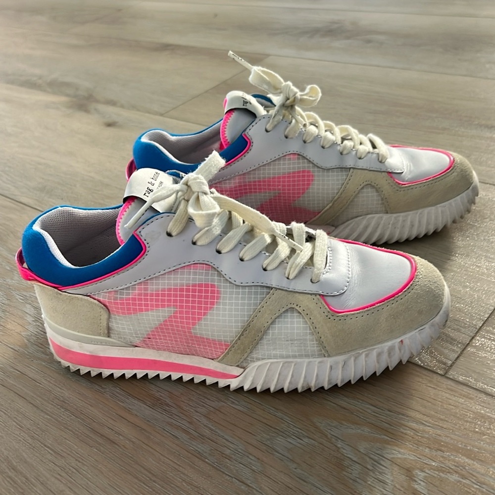 Rag & Bone neon tennis shoe. Worn once-! Size 37.5/7